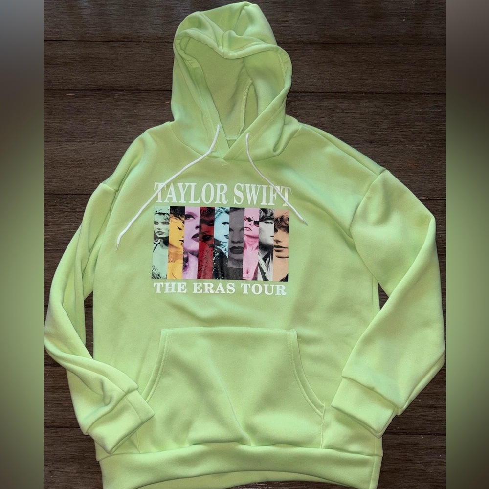 Taylor Swift Lime Green The Eras Tour Pullover Hoodie